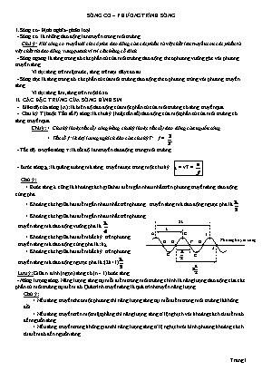 Bài ôn Tập Vật lý 12: Sóng cơ – phương trình 