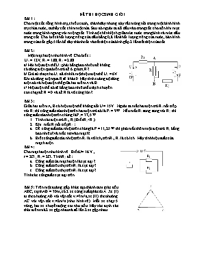 Bài ôn tập môn vật lý lớp 11 - Đề thi học sin