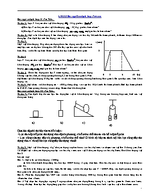 Bài tập ôn tập vật lý lớp 10 - Bài tập Các định luật Newton