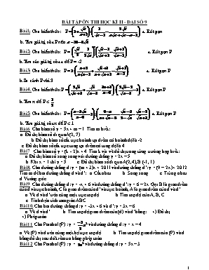 Bài tập ôn thi học kì II - Đại số 9