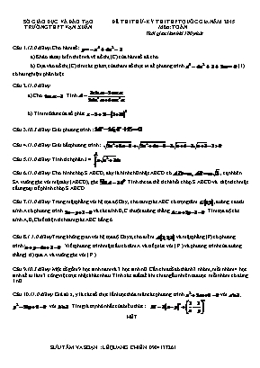 Đề 3 thi thử - Kỳ thi thpt quốc gia năm 2015 môn thi: Toán 12 thời gian làm bài 180 phút