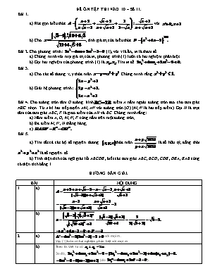 Đề ôn tập thi vào lớp 10 môn Toán - Đề số 11