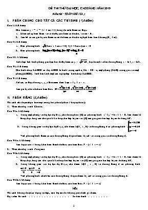 Đề thi thử đại học, cao đẳng năm 2010 môn thi : Toán (đề 136 )