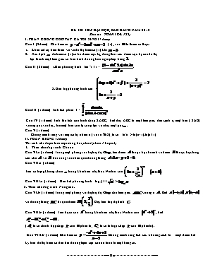 Đề thi thử đại học, cao đẳng năm 2012 môn thi : Toán ( đề 188 )