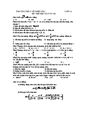 Đề thi thử số 5 môn Toán lớp 9