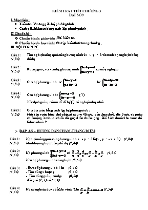 Kiểm tra 1 tiết chương 3 đại số lớp 9