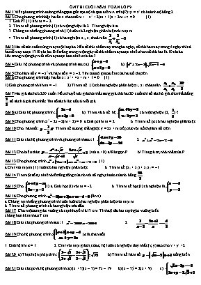 Ôn thi cuối năm toán lớp 9