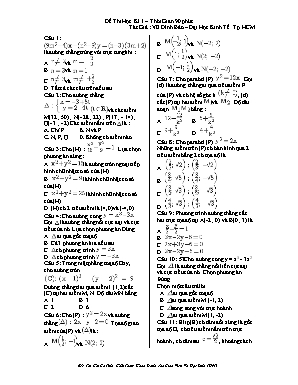 Đề thi học kì 1 – thời gian 90 phút