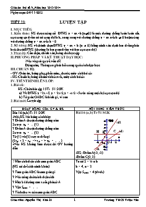 Giáo án lớp 9 môn Đại số - Tiết 23, 24