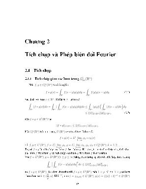 Ôn tập môn Toán - Chương 2: Tích chập và phép biến đổi Fourier