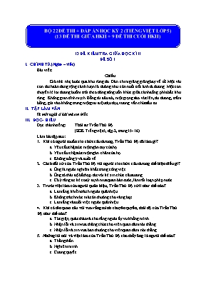 Bộ 22 đề thi - đáp án học kỳ 2 (tiếng Việt lớp 5)