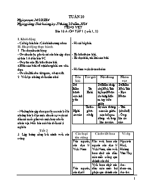 Giáo án lớp 4 Tuần 10