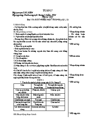 Giáo án lớp 4 - Tuần 17