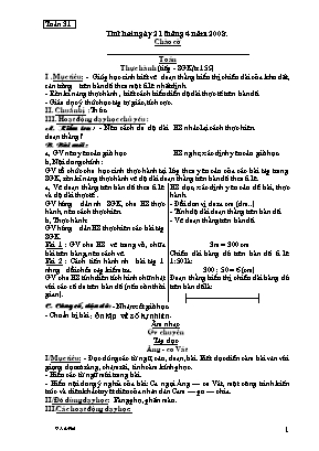 Giáo án lớp 4 - Tuần 31 năm học 2008