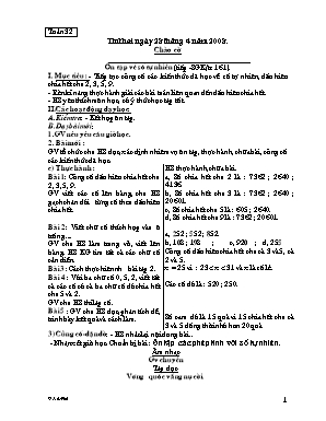 Giáo án lớp 4 - Tuần 32 năm 2008